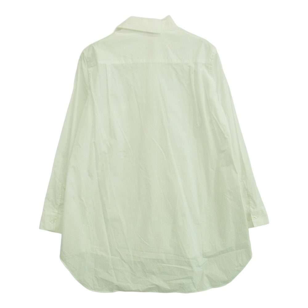 グランドワイ 襟切断 コットン ブロード ロング シャツ ホワイト系 1【中古】