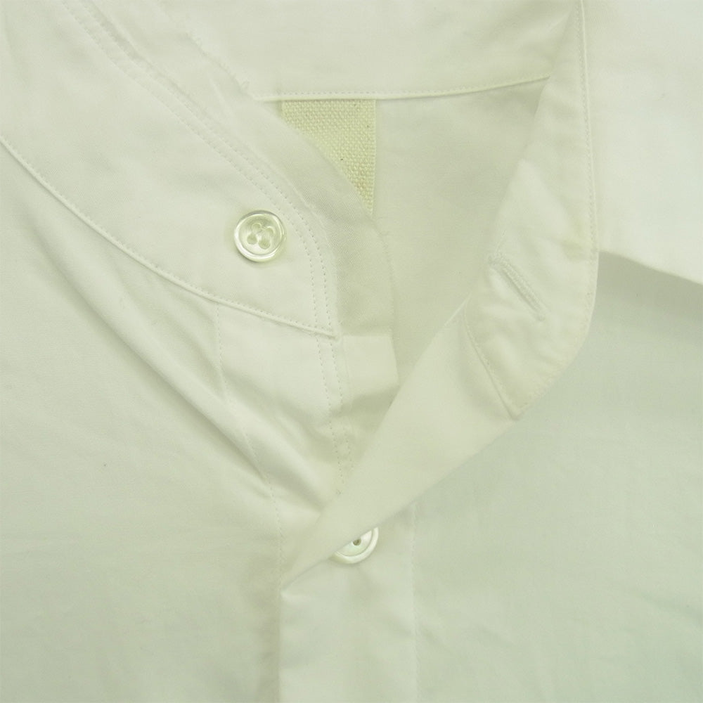 グランドワイ 襟切断 コットン ブロード ロング シャツ ホワイト系 1【中古】