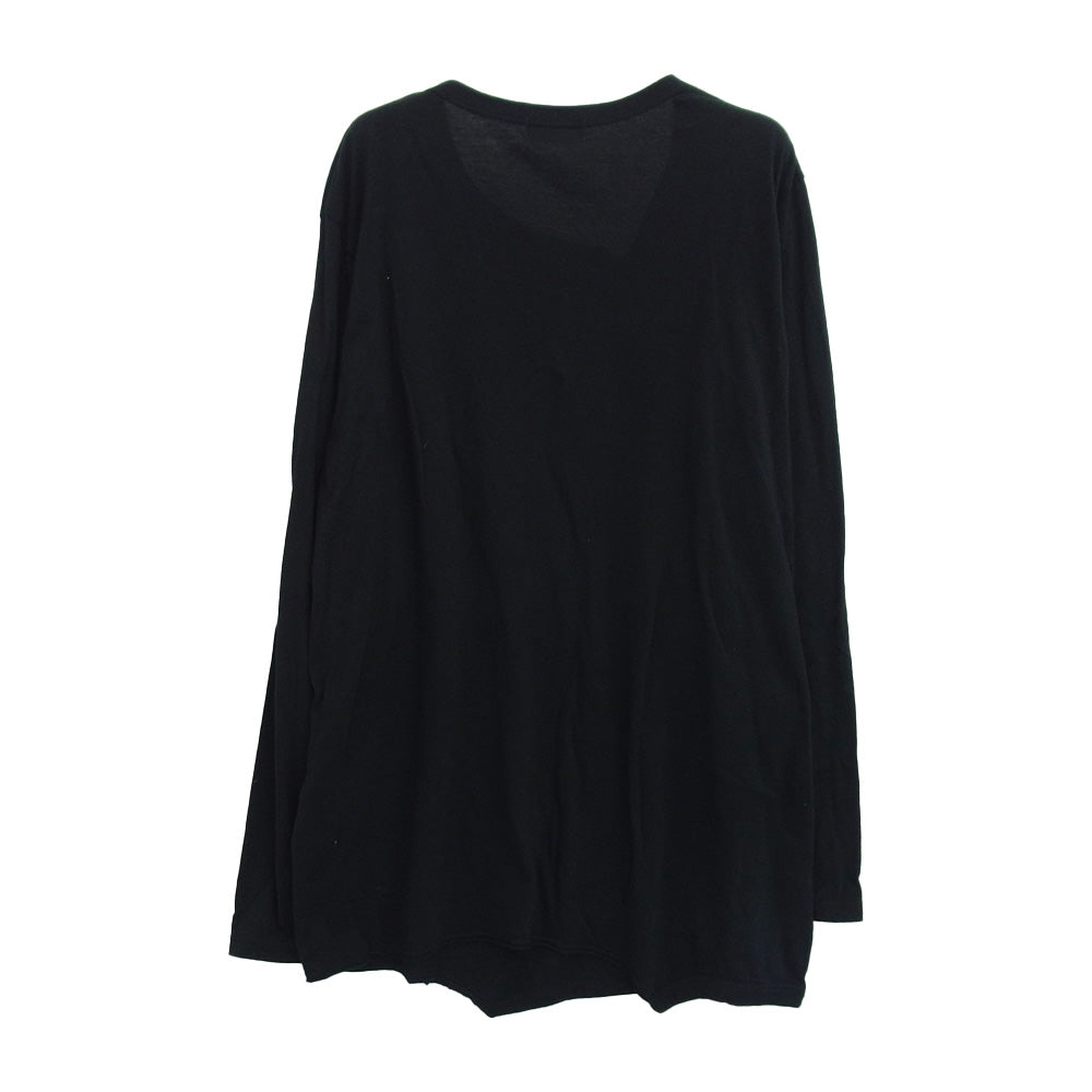 Yohji Yamamoto POUR HOMME ヨウジヤマモトプールオム 19ss HH-T63-982 ネック デザイン ロング スリーブ カットソー Tシャツ ブラック系 3【中古】