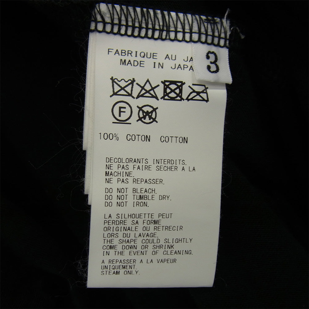 Yohji Yamamoto POUR HOMME ヨウジヤマモトプールオム 19ss HH-T63-982 ネック デザイン ロング スリーブ カットソー Tシャツ ブラック系 3【中古】