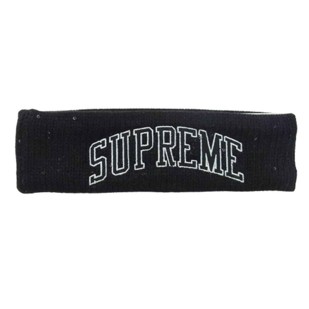 Supreme シュプリーム 18AW × New Era Sequin Arc Logo Headband アーチロゴ ヘッドバンド ヘアバンド ブラック系【新古品】【未使用】【中古】