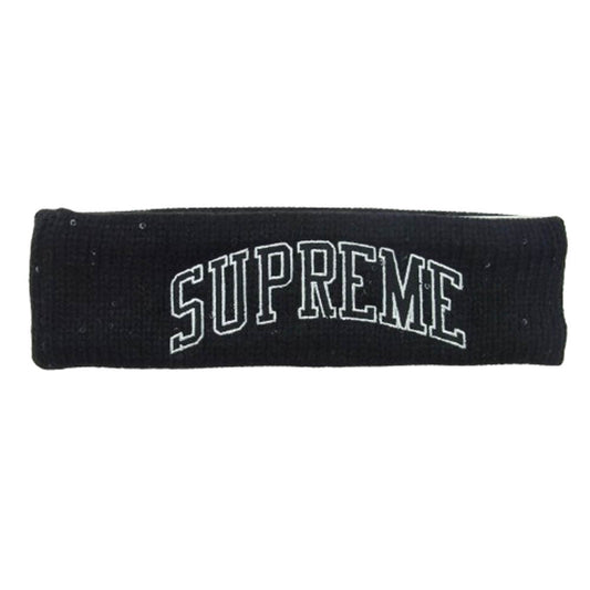 Supreme シュプリーム 18AW × New Era Sequin Arc Logo Headband アーチロゴ ヘッドバンド ヘアバンド ブラック系【新古品】【未使用】【中古】