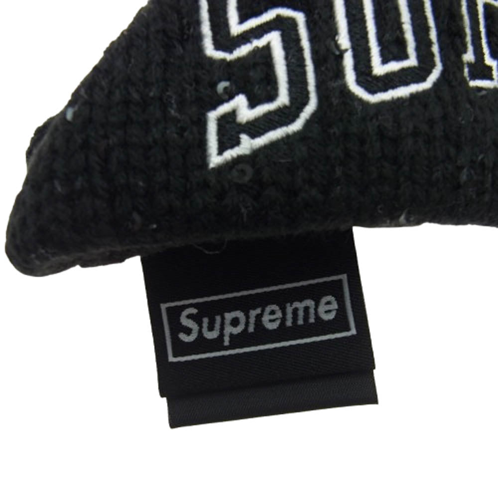 Supreme シュプリーム 18AW × New Era Sequin Arc Logo Headband アーチロゴ ヘッドバンド ヘアバンド ブラック系【新古品】【未使用】【中古】