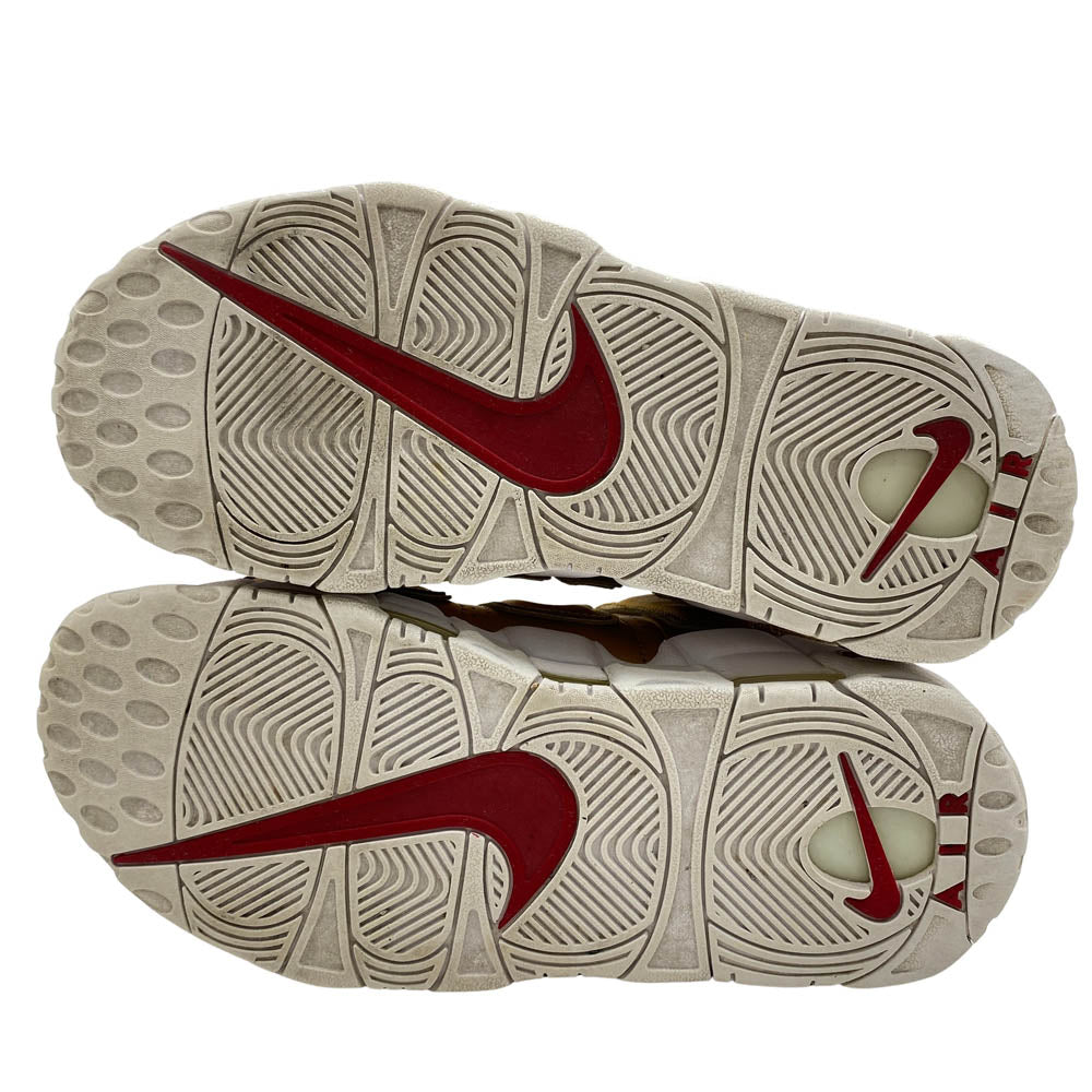 Supreme シュプリーム 17SS 902290-700 ×NIKE AIR MORE UPTEMPO METALLIC GOLD ナイキ エアモアアップテンポ メタリックゴールド ハイカット スニーカー ゴールド系 27.5cm【中古】