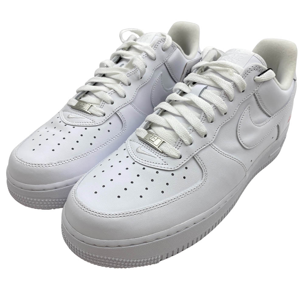 Supreme シュプリーム CU9225-100 × NIKE AIR FORCE 1 LOW ナイキ エアフォース1 ローカット スニーカー ホワイト系 28.5cm【新古品】【未使用】【中古】