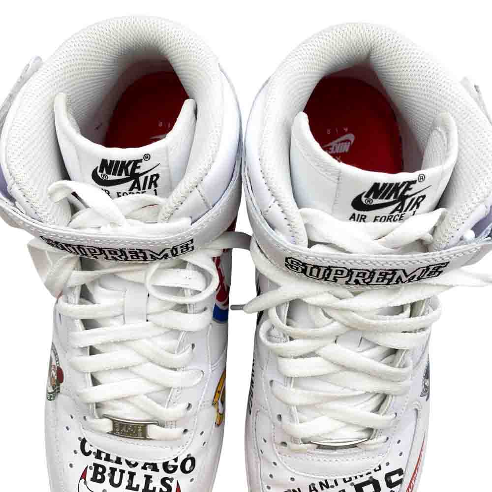 Supreme シュプリーム 18AW AQ8017-100 × NBA × Nike Air Force 1 Mid '07 White ナイキ エアフォース1 ミッド ’07 ホワイト ハイカットスニーカー ホワイト系 28.5cm【中古】