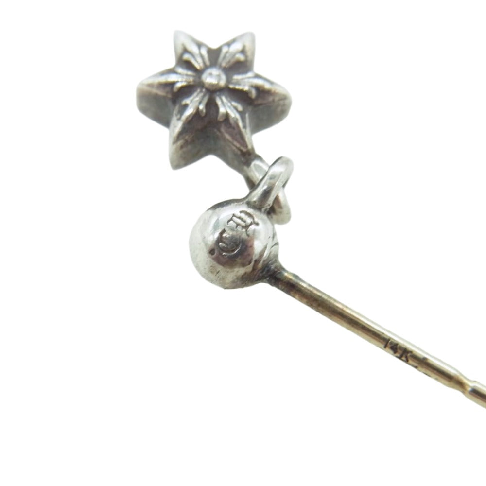 CHROME HEARTS クロムハーツ（原本無） TNY STR DRP タイニー スター ドロップ ピアス シルバー系【中古】