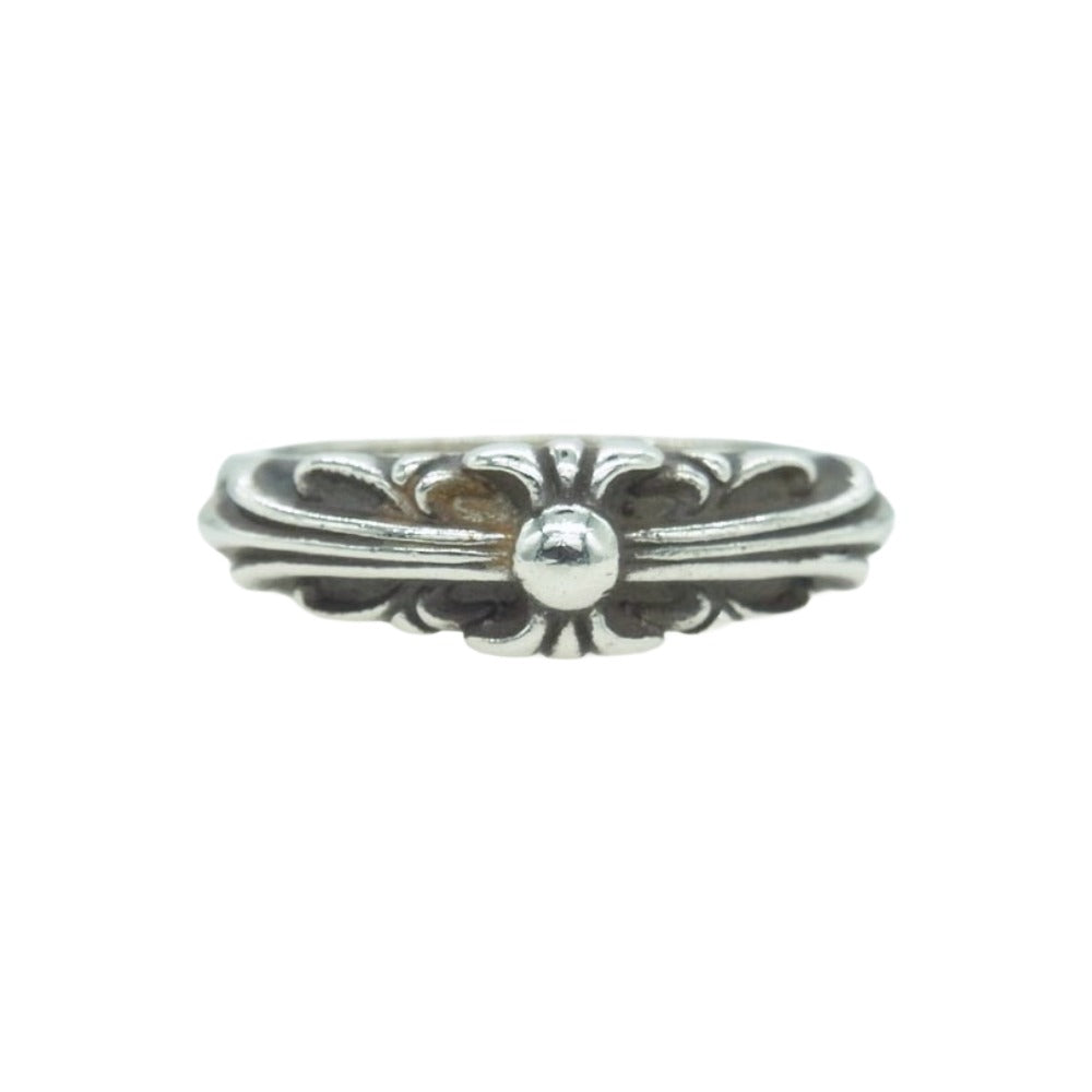 CHROME HEARTS クロムハーツ（原本無） BABY CLASSIC ベイビークラシックフローラルクロスリング シルバー系 9号【中古】