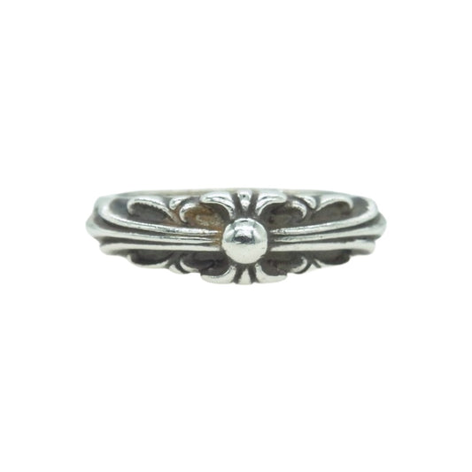 CHROME HEARTS クロムハーツ（原本無） BABY CLASSIC ベイビークラシックフローラルクロスリング シルバー系 9号【中古】