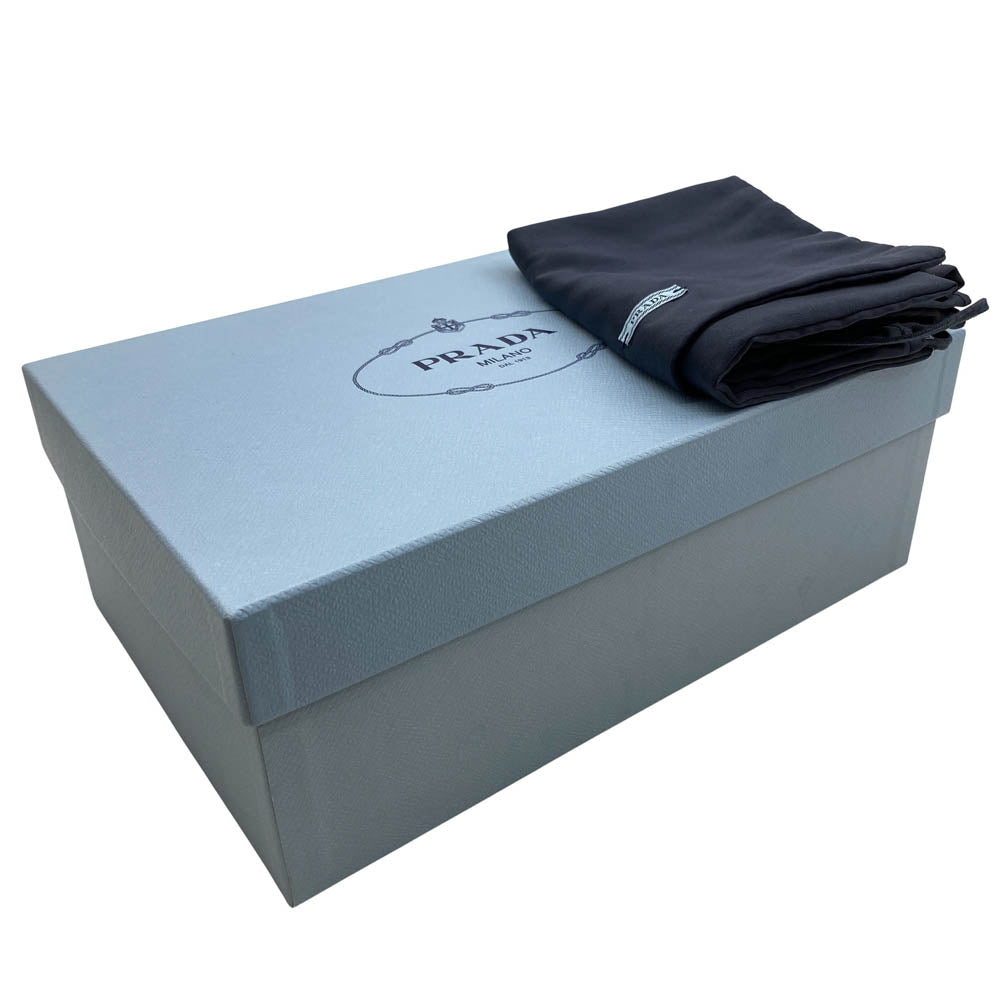 PRADA プラダ シルバー メタリック ヒール サンダル 牛革 シルバー系 36【中古】