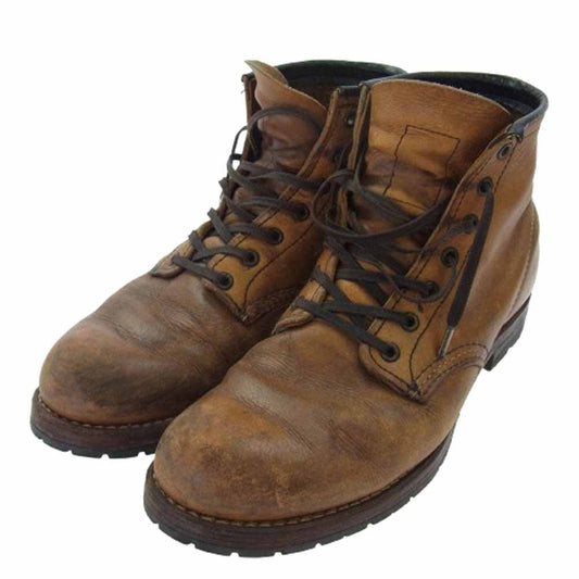 RED WING レッドウィング 9013 BECKMAN ROUND BOOTS ベックマン ラウンド ブーツ ソールカスタム ブラウン系 US7D【中古】