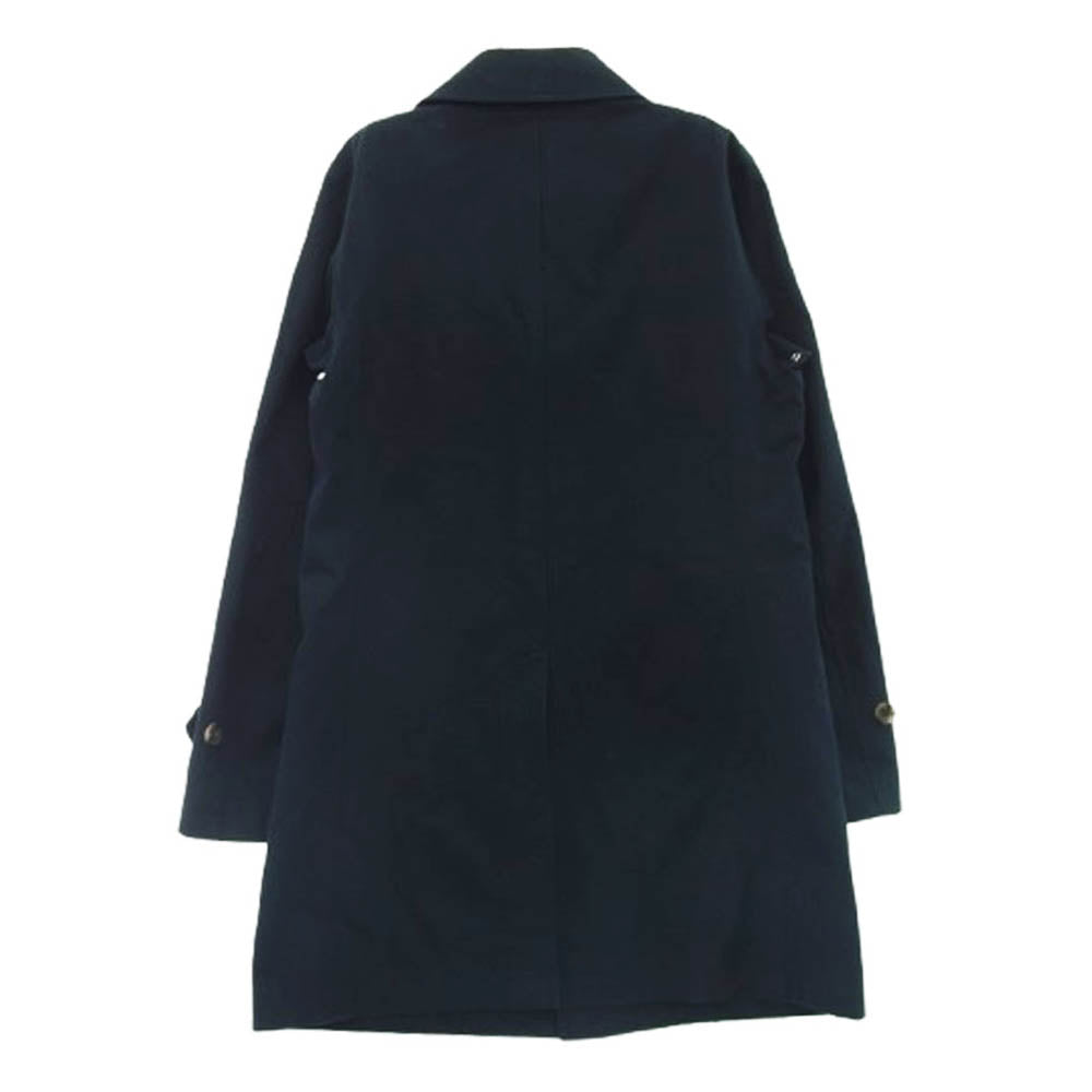 グレンフェル 英国製 高密度コットンギャバジン グレンフェルクロス ステンカラーコート ダークネイビー系 38【中古】