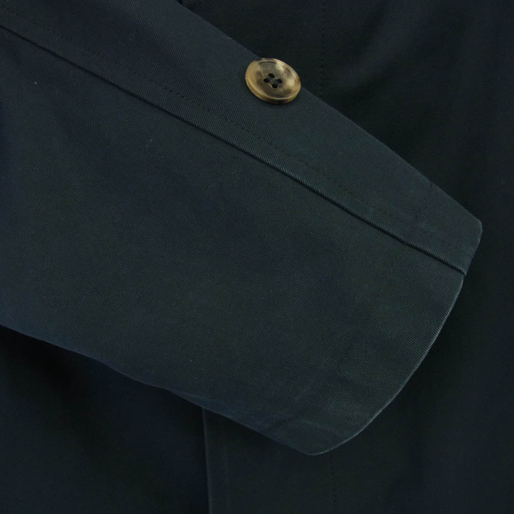 グレンフェル 英国製 高密度コットンギャバジン グレンフェルクロス ステンカラーコート ダークネイビー系 38【中古】