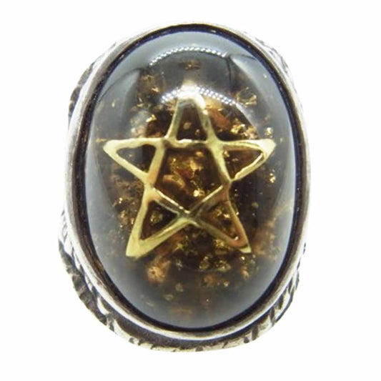 ALEX STREETER アレックスストリーター GOLD STAR Angel Heart Ring ギャラクシー エンジェルハート リング シルバー系 ゴールド系 14号【中古】