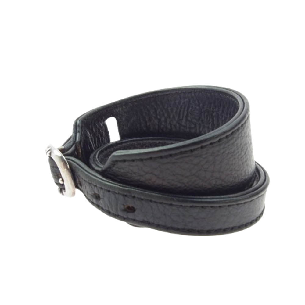 CHROME HEARTS クロムハーツ（原本有） R&R SLIM ロックンロール スリム ガンスリンガーバックル レザー ブレスレット ブラック系【中古】