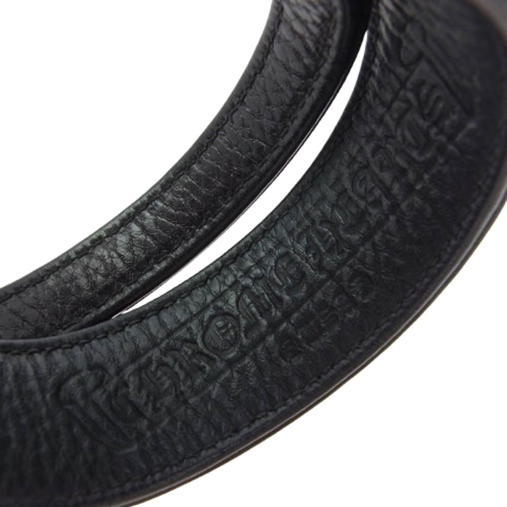 CHROME HEARTS クロムハーツ（原本有） R&R SLIM ロックンロール スリム ガンスリンガーバックル レザー ブレスレット ブラック系【中古】