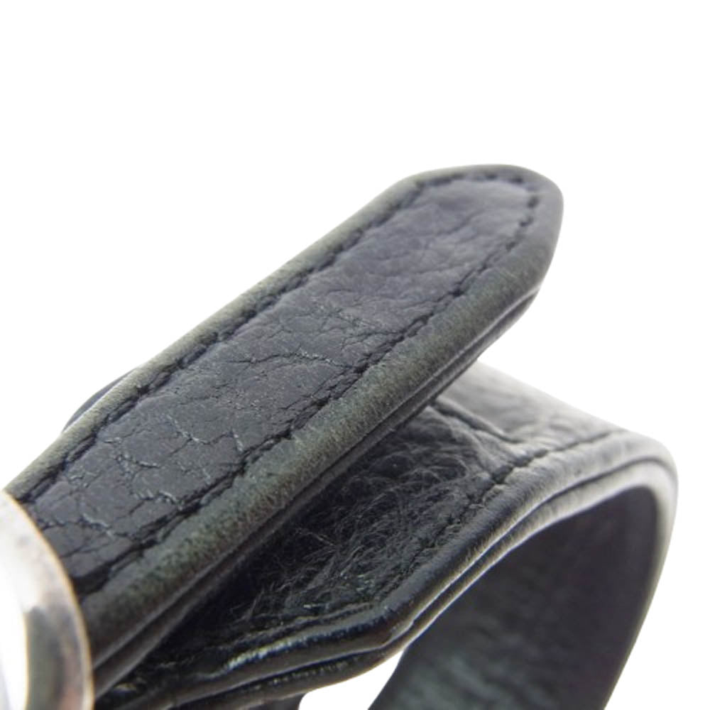 CHROME HEARTS クロムハーツ（原本有） R&R SLIM ロックンロール スリム ガンスリンガーバックル レザー ブレスレット ブラック系【中古】
