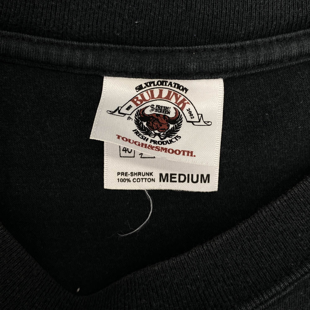 WTAPS ダブルタップス BULLINK EXTREME 胸ロゴ バックプリント クルーネック 半袖 Tシャツ ブラック系 M【中古】