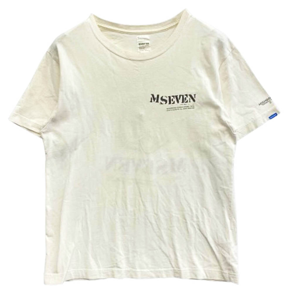 NEIGHBORHOOD ネイバーフッド MSEVEN ステンシルプリント クルーネック 半袖 Tシャツ オフホワイト系 サイズ不明【中古】