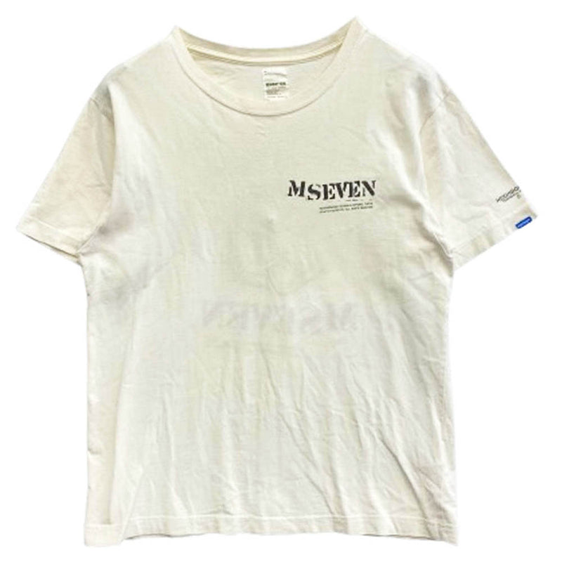 NEIGHBORHOOD ネイバーフッド MSEVEN ステンシルプリント クルーネック 半袖 Tシャツ オフホワイト系 サイズ不明【中古】