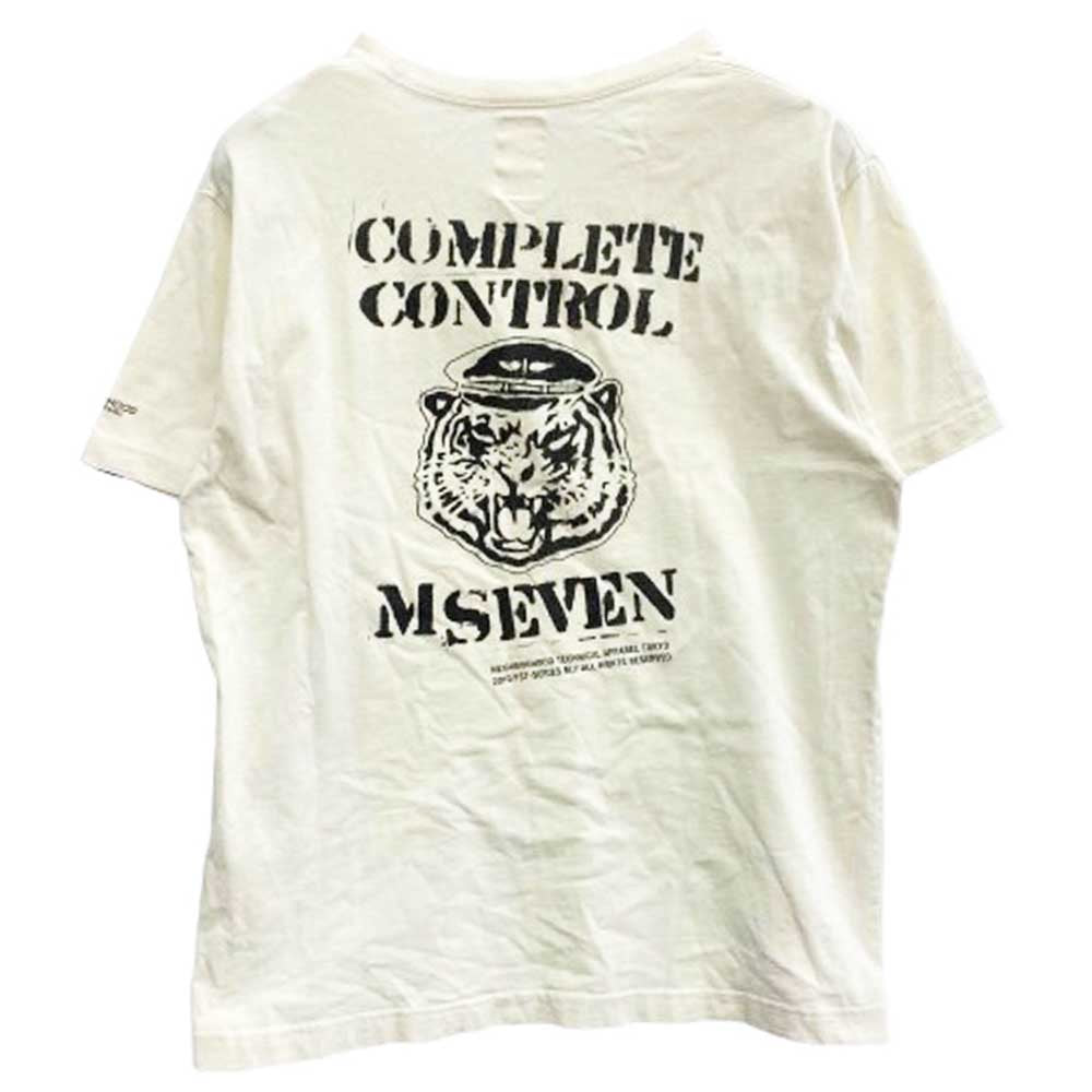 NEIGHBORHOOD ネイバーフッド MSEVEN ステンシルプリント クルーネック 半袖 Tシャツ オフホワイト系 サイズ不明【中古】