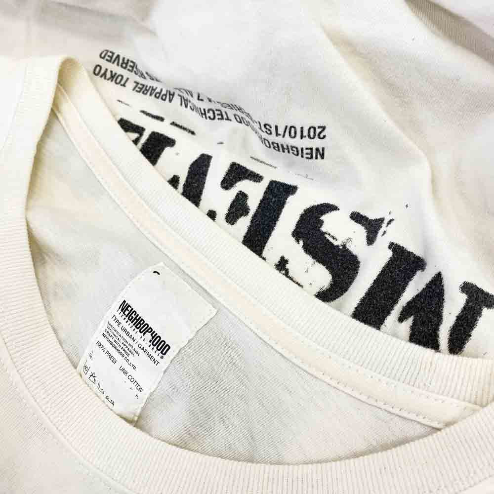 NEIGHBORHOOD ネイバーフッド MSEVEN ステンシルプリント クルーネック 半袖 Tシャツ オフホワイト系 サイズ不明【中古】