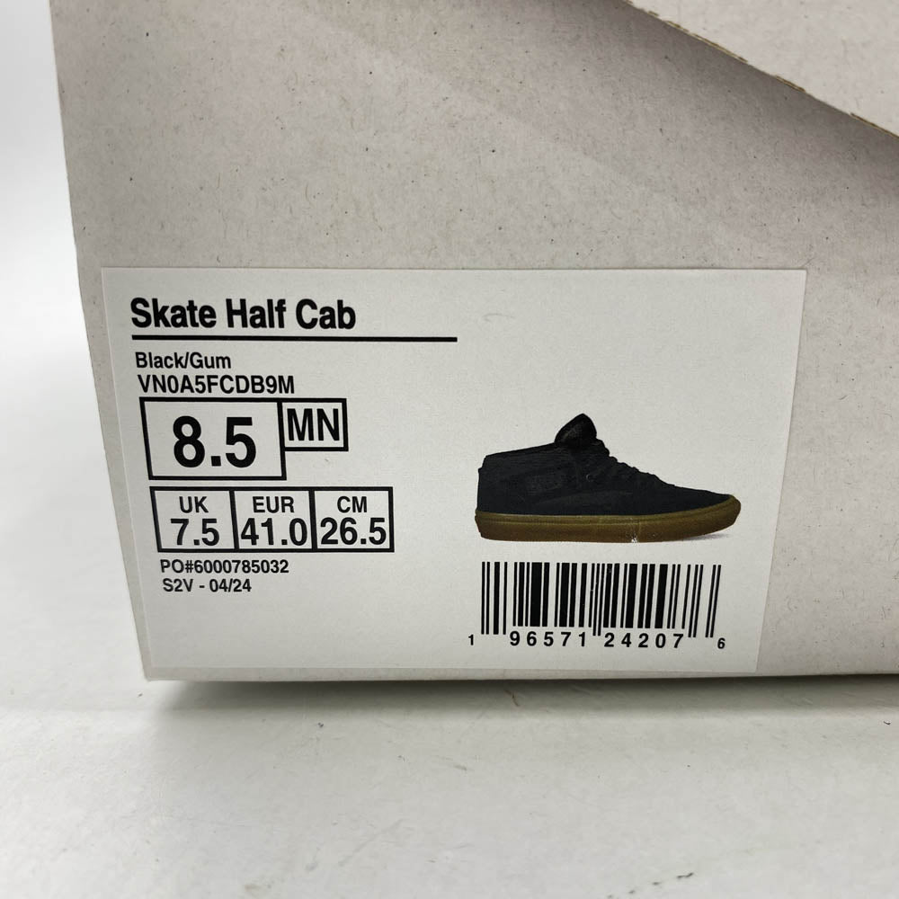 VANS バンズ VN0A5FCDB9M PRO SKATE HALF CAB BLACK GUM ハーフキャブ ブラックガム スニーカー ブラック系 26.5cm【極上美品】【中古】