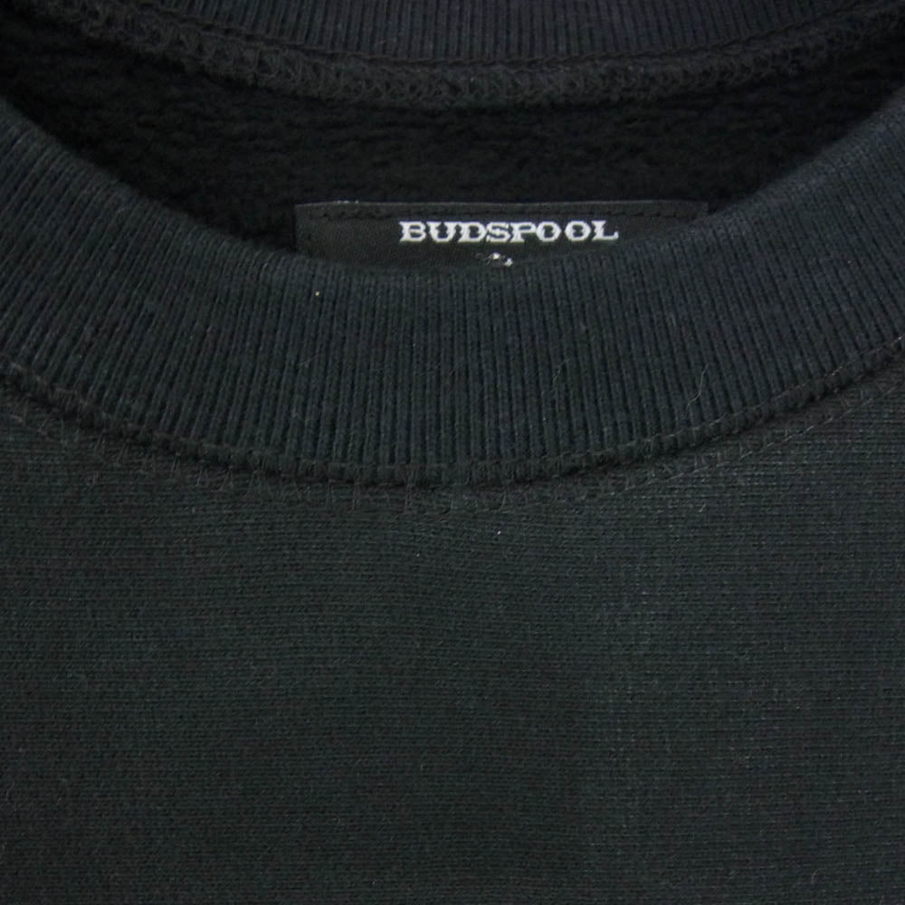 ガッキン BUDSPOOL バッズプール ロゴ刺繍 クルーネック スウェット トレーナー ブラック系 M【中古】
