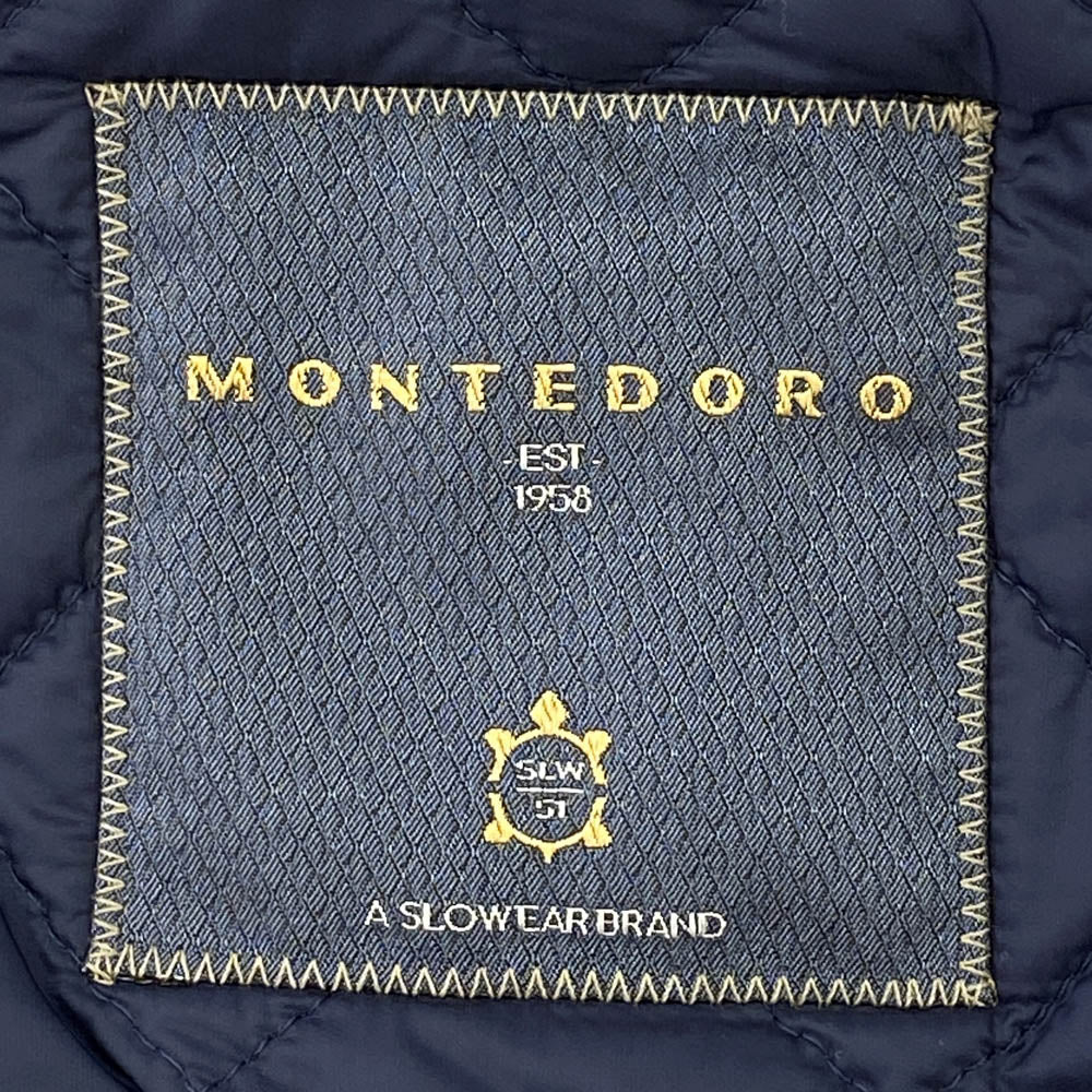 モンテドーロ 63B050 ウォーターレペレント コットンギャバ 中綿ジャケット ネイビー系 46【中古】