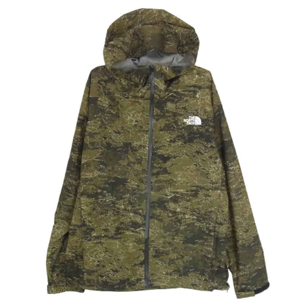 THE NORTH FACE ノースフェイス NP61515 NOVELTY VENTURE JACKET ノベルティ カモフラ ウィンドシェル ベンチャー ジャケット カーキ系 XXL【中古】