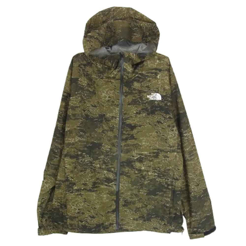 THE NORTH FACE ノースフェイス NP61515 NOVELTY VENTURE JACKET ノベルティ カモフラ ウィンドシェル ベンチャー ジャケット カーキ系 XXL【中古】