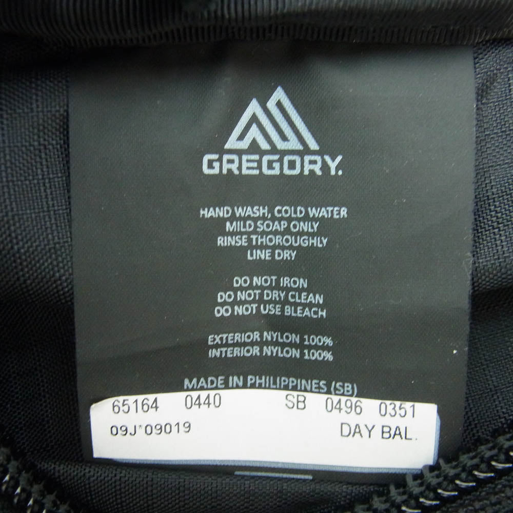 GREGORY グレゴリー 65164 0440 BLACK BALLISTIC DAY PACK バリスティック デイパック リュックサック バックパック ブラック系【中古】