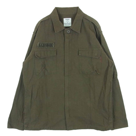 GOODENOUGH グッドイナフ G.E BRIGADE ミリタリー シャツ ジャケット ブラウン系 L【中古】