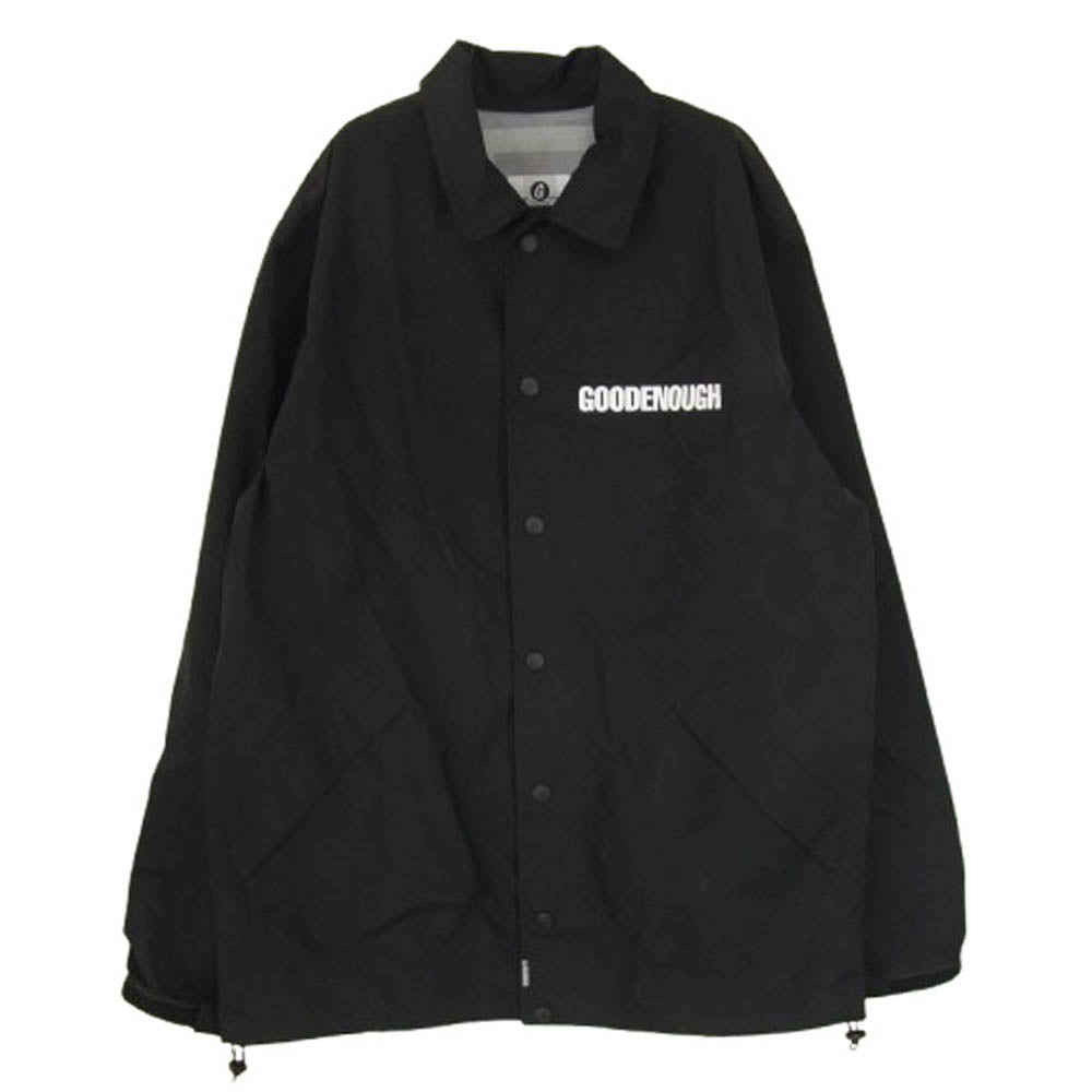 GOODENOUGH グッドイナフ クラシック ロゴプリント コーチジャケット ブラック系 XL【中古】