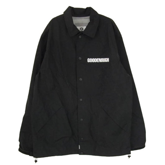 GOODENOUGH グッドイナフ クラシック ロゴプリント コーチジャケット ブラック系 XL【中古】