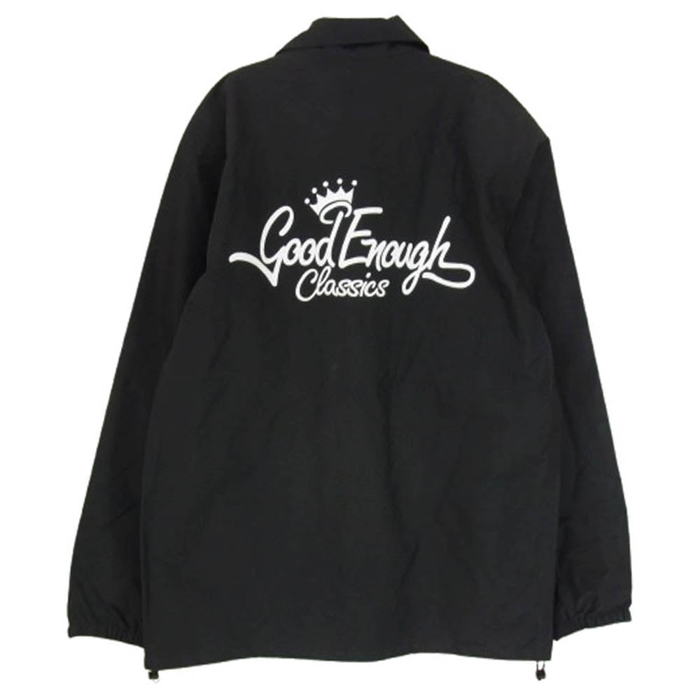GOODENOUGH グッドイナフ クラシック ロゴプリント コーチジャケット ブラック系 XL【中古】