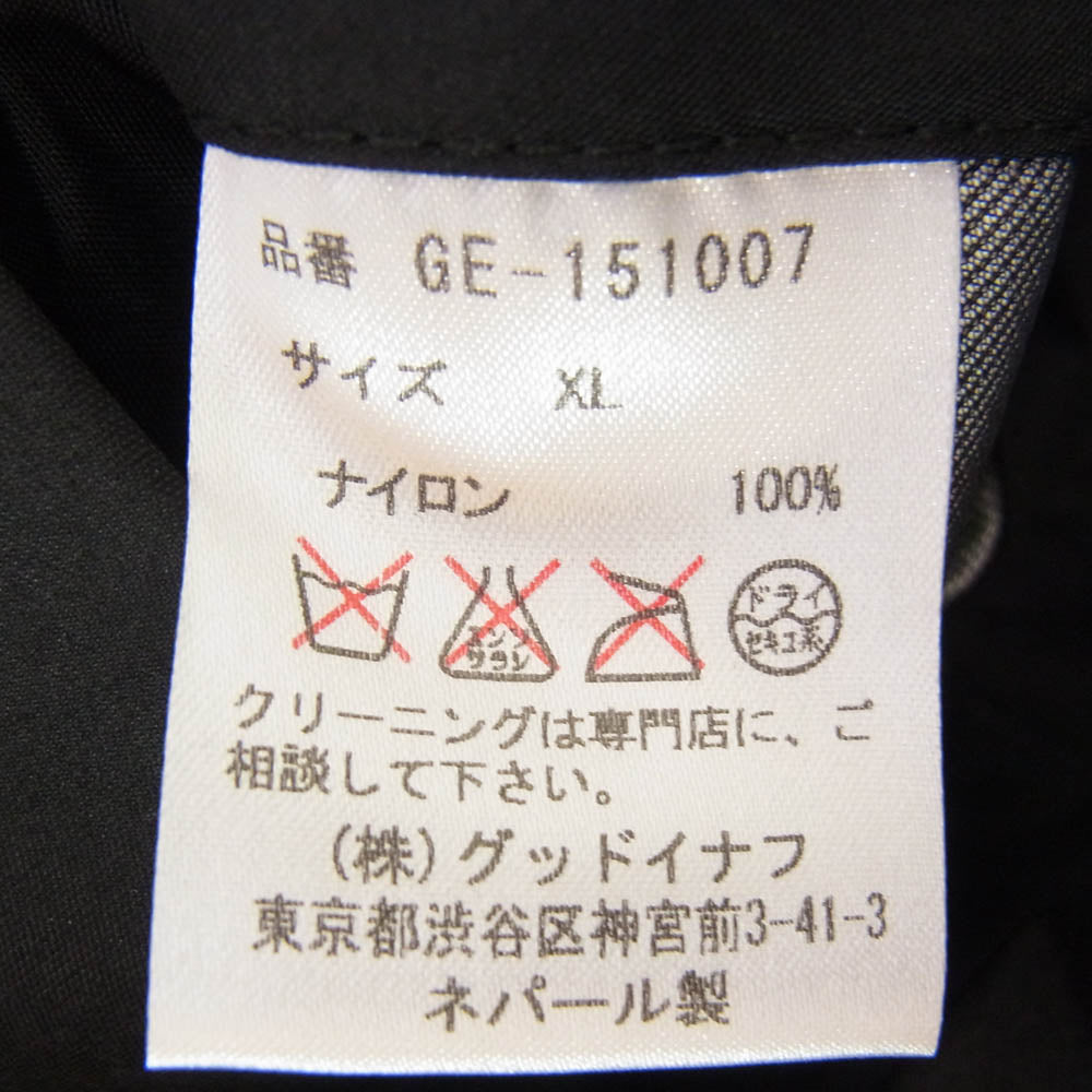 GOODENOUGH グッドイナフ クラシック ロゴプリント コーチジャケット ブラック系 XL【中古】