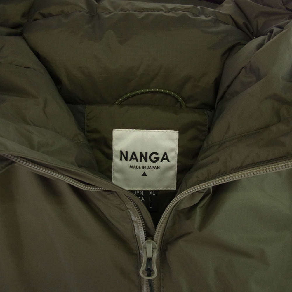 NANGA ナンガ AURORA オーロラ フーデッド ダウンジャケット カーキ系 XL【中古】