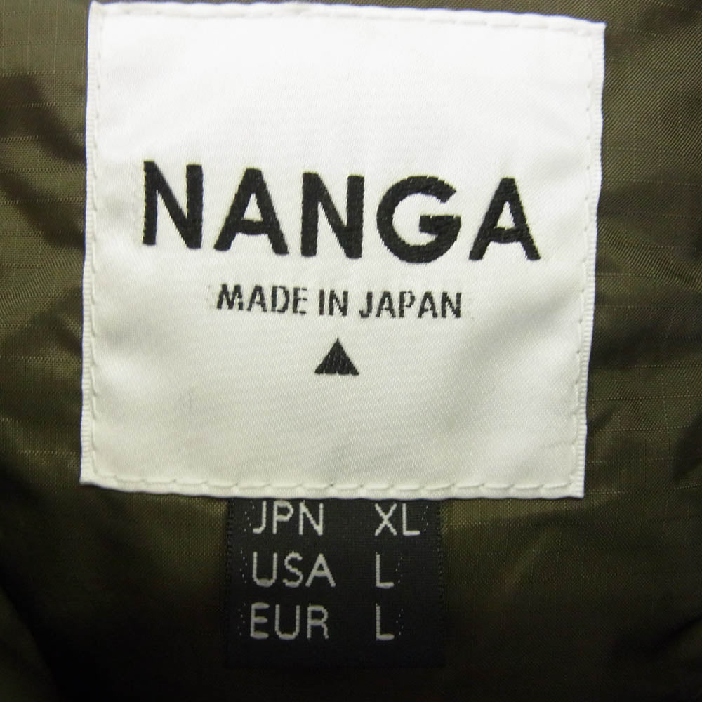 NANGA ナンガ AURORA オーロラ フーデッド ダウンジャケット カーキ系 XL【中古】