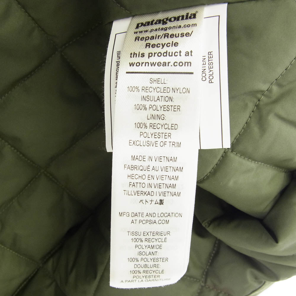 patagonia パタゴニア 21AW 26990FA21 Isthmus Jacket イスマス 中綿 フーデッド ジャケット カーキ系 M【中古】