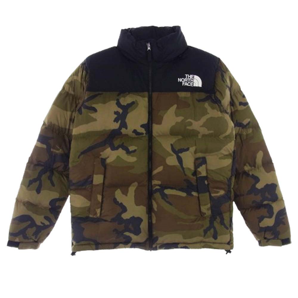 THE NORTH FACE ノースフェイス ND91842 NOVELTY NUPTSE JACKET カモフラ ノベルティー ヌプシ ダウンジャケット カーキ系 ブラック系 XL【中古】