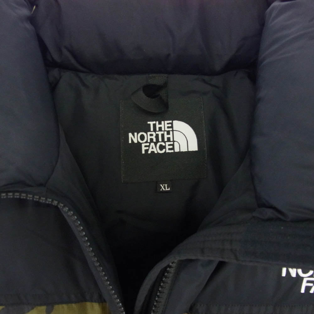 THE NORTH FACE ノースフェイス ND91842 NOVELTY NUPTSE JACKET カモフラ ノベルティー ヌプシ ダウンジャケット カーキ系 ブラック系 XL【中古】