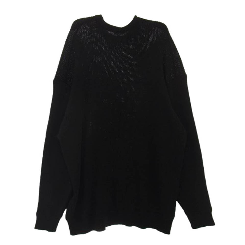 GRAPHPAPER グラフペーパー 25SS GU251-80119 Linen Solotex Loose Rib Crew Neck リネン ソロテックス ルーズリブ クルーネック ニット セーター ブラック系 2【中古】