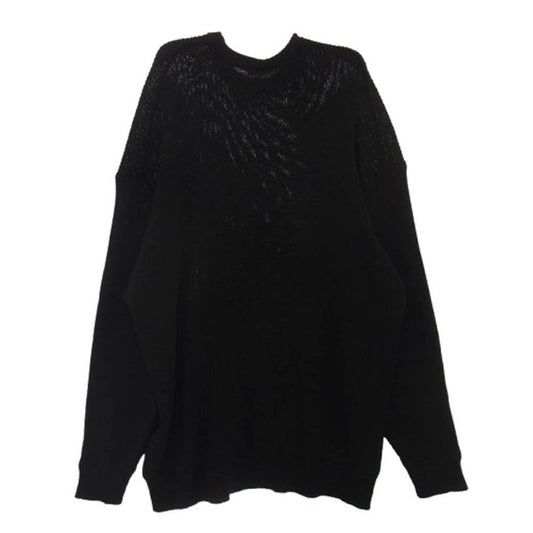 GRAPHPAPER グラフペーパー 25SS GU251-80119 Linen Solotex Loose Rib Crew Neck リネン ソロテックス ルーズリブ クルーネック ニット セーター ブラック系 2【中古】