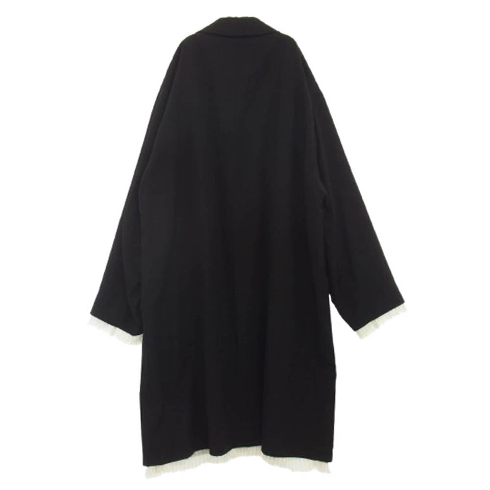 GRAPHPAPER グラフペーパー 24SS GM241-10046 Wool Twill Washer Bal Collar Coat ウールツイル ワッシャー バルカラー ステンカラー ロング コート ブラック系 2【中古】