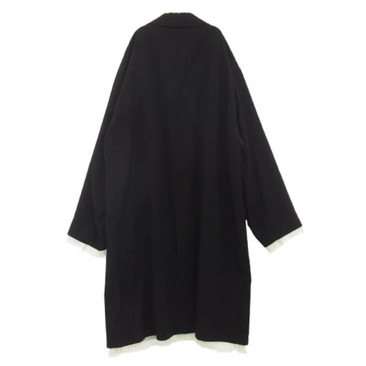 GRAPHPAPER グラフペーパー 24SS GM241-10046 Wool Twill Washer Bal Collar Coat ウールツイル ワッシャー バルカラー ステンカラー ロング コート ブラック系 2【中古】