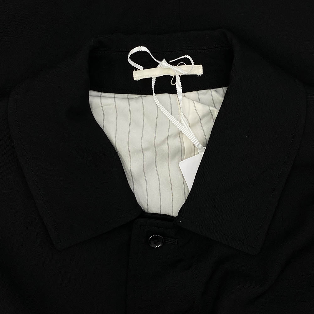 GRAPHPAPER グラフペーパー 24SS GM241-10046 Wool Twill Washer Bal Collar Coat ウールツイル ワッシャー バルカラー ステンカラー ロング コート ブラック系 2【中古】