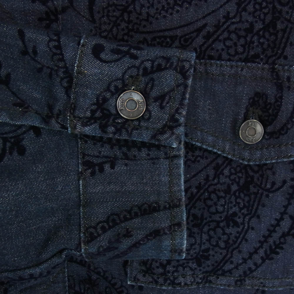 KITH キス 22-011-060-0014 DENIM フロッキー ペイズリー総柄 デニム