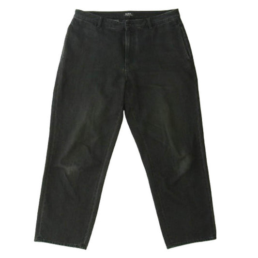 A.P.C. アーペーセー テーパード ワイド デニム パンツ ブラック系 L【中古】