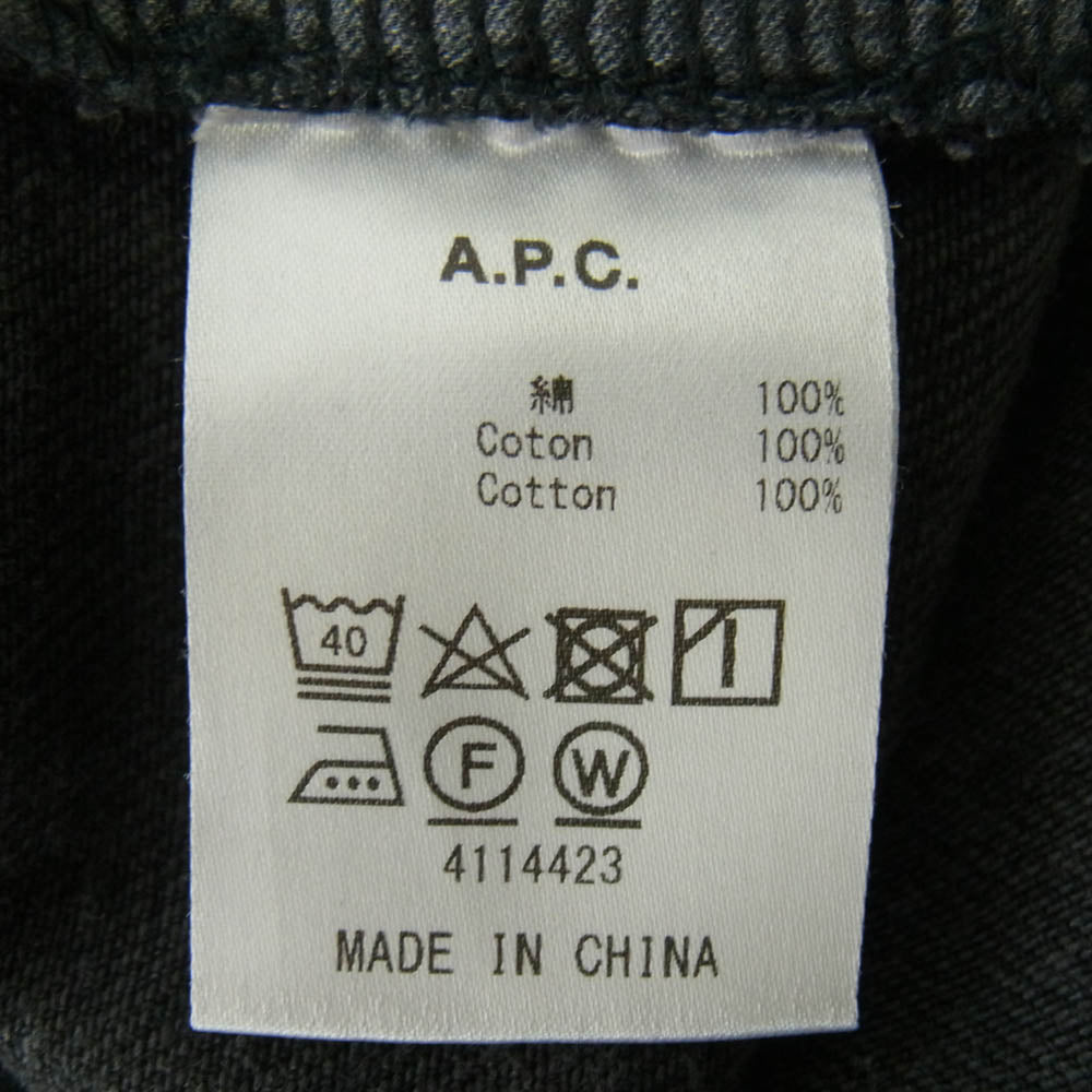 A.P.C. アーペーセー テーパード ワイド デニム パンツ ブラック系 L【中古】
